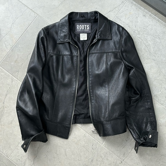 Roots Jackets & Blazers - Vintage cropped leather jacket